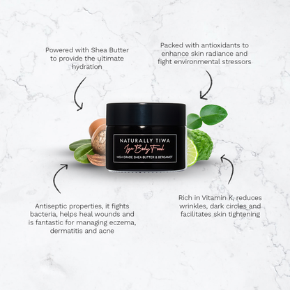 Naturally Tiwa Skincare IYA Body Food 90ml sensitive skin, eczema, psoriasis, rosacea, skin undergoing chemotherapy and radiotherapy and dry skin conditions.