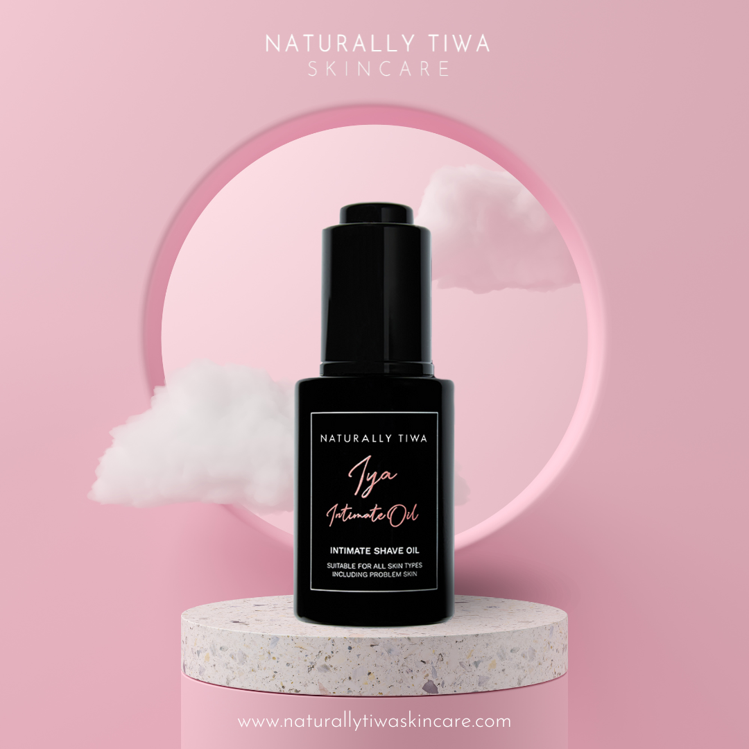 Naturally Tiwa Skincare IYA Intimate Shave Oil 30ml Reduces redness, irritation, itching and razor bumps, Ingrown hairs