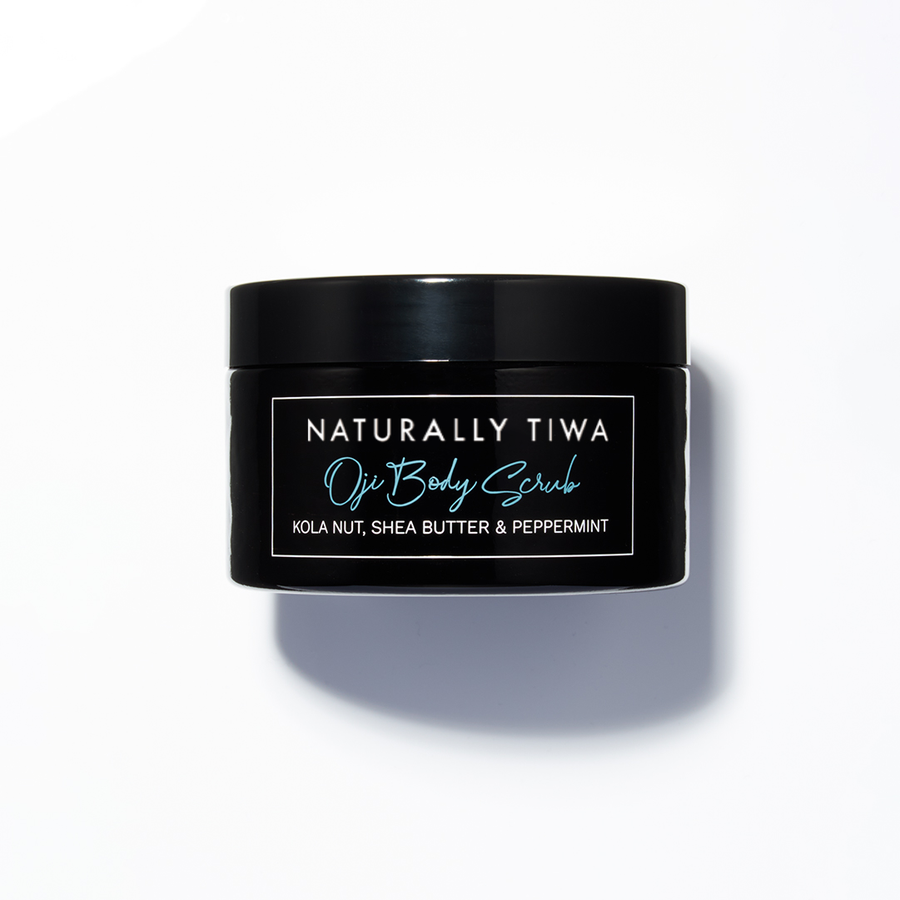 Naturally Tiwa Skincare OJI Body Scrub sensitive skin, eczema, psoriasis and dull skin. High Caffeine great for anti-cellulite treatments, skin rejuvenation and brightening