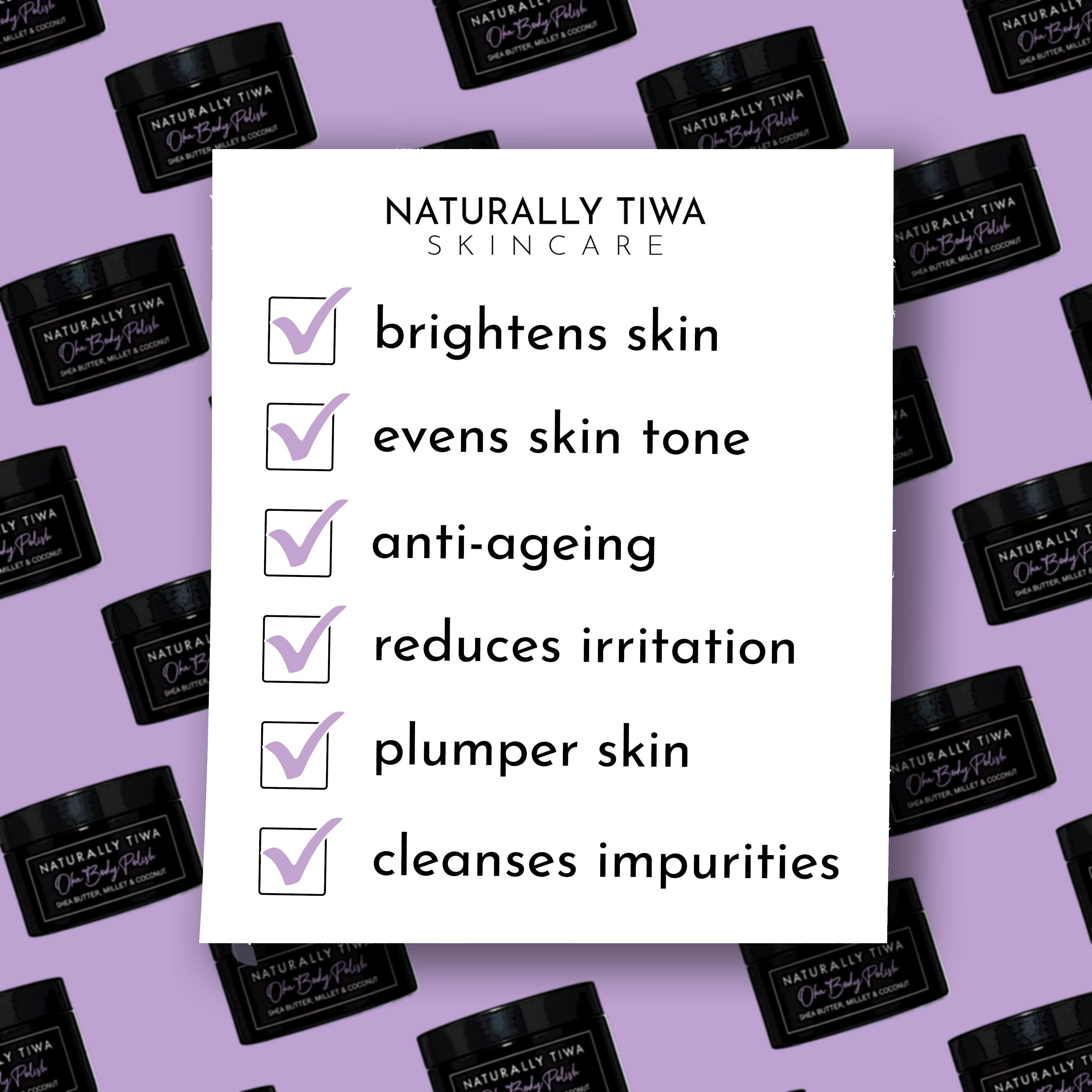 Naturally Tiwa Skincare OKA Body Polish eczema, psoriasis, acne, skin undergoing chemotherapy and radiotherapy, dry skin conditions, Keratosis Pilaris