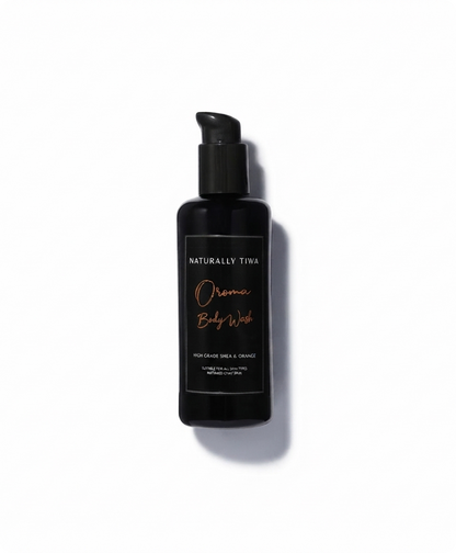 Naturally Tiwa Skincare OROMA Body Wash for sensitive skin, eczema, psoriasis, acne, hyperpigmentation, skin undergoing chemotherapy and radiotherapy and dry skin conditions